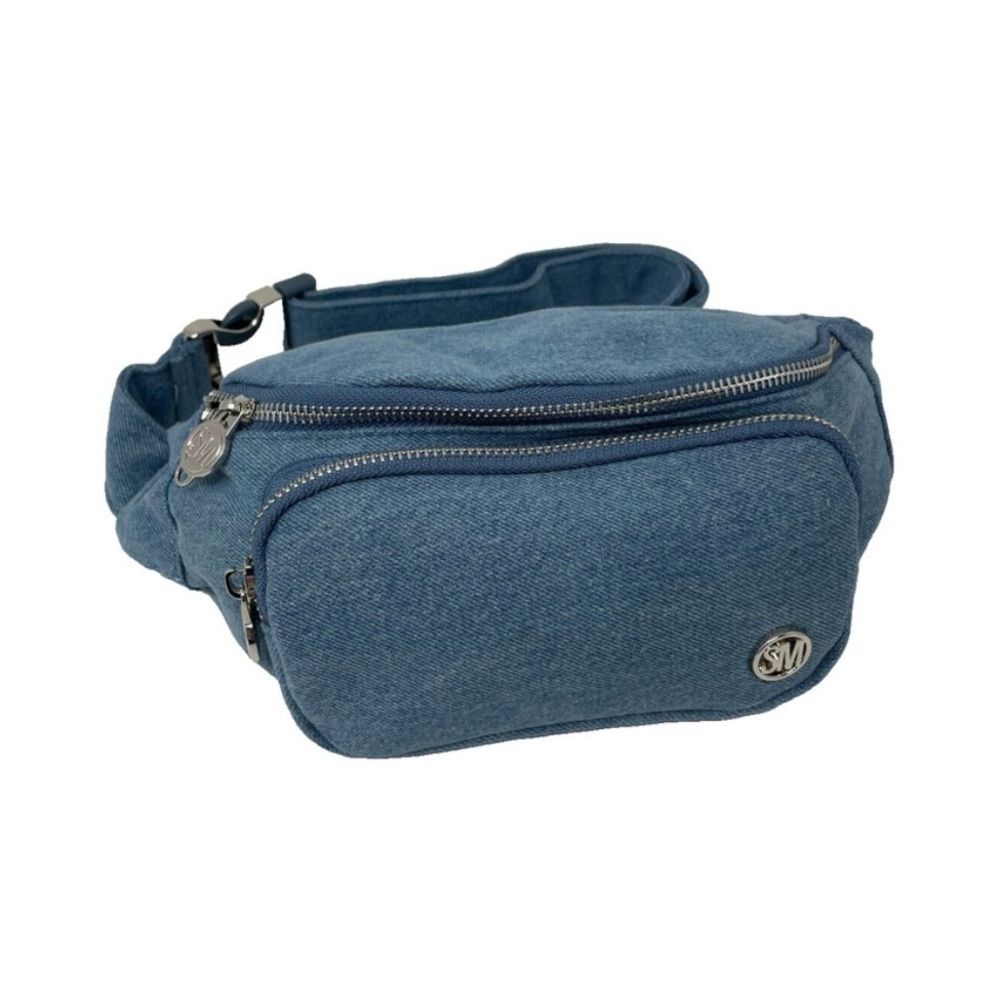 Stylish Blue Denim Waist Bag